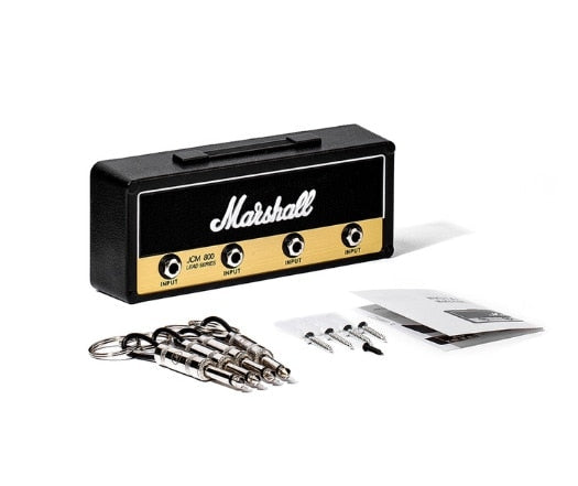 Marshall or Fender Amplifier Jack Rack Key Holder - 4 Plugs Wall Mounting Key Storage