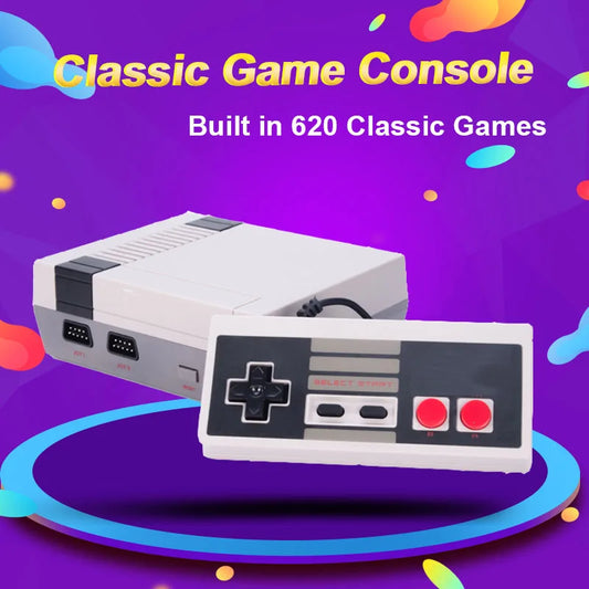 Retro Mini TV Video Game Console - NES 8 Bit with 620 Built-in Games