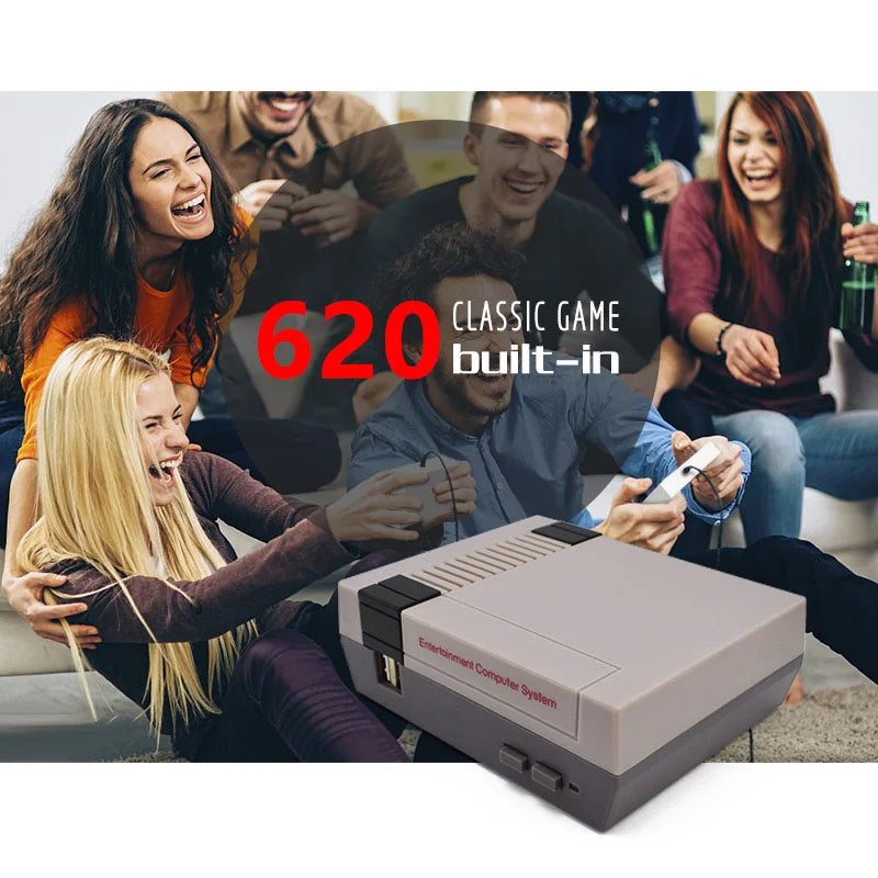 Retro Mini TV Video Game Console - NES 8 Bit with 620 Built-in Games