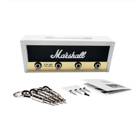 Marshall or Fender Amplifier Jack Rack Key Holder - 4 Plugs Wall Mounting Key Storage